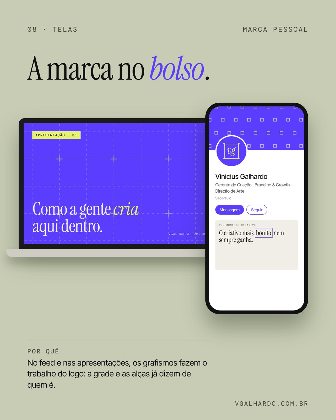 The brand on screens: presentation and LinkedIn profile